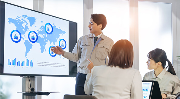 全国・グローバル対応できるのは、育成と連携体制を磨いてきたからこそ