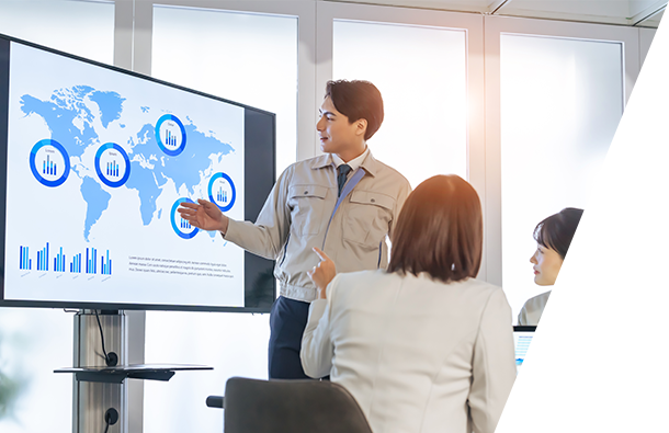 全国・グローバル対応できるのは、育成と連携体制を磨いてきたからこそ